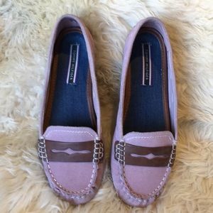 Tommy Hilfiger pink side loafers